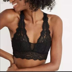 Aerie Eyelash Lace Padded Plunge Bralette